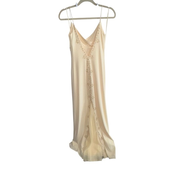 Dave & Johnny Beaded Formal Dress Champagne Yellow/Gold Size 5/6 - Picture 2 of 14